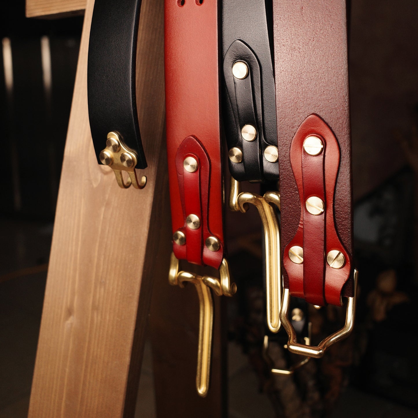 Handmade Littleton Cavalry Leather Belt for Men | American Vintage Brass Buckle
