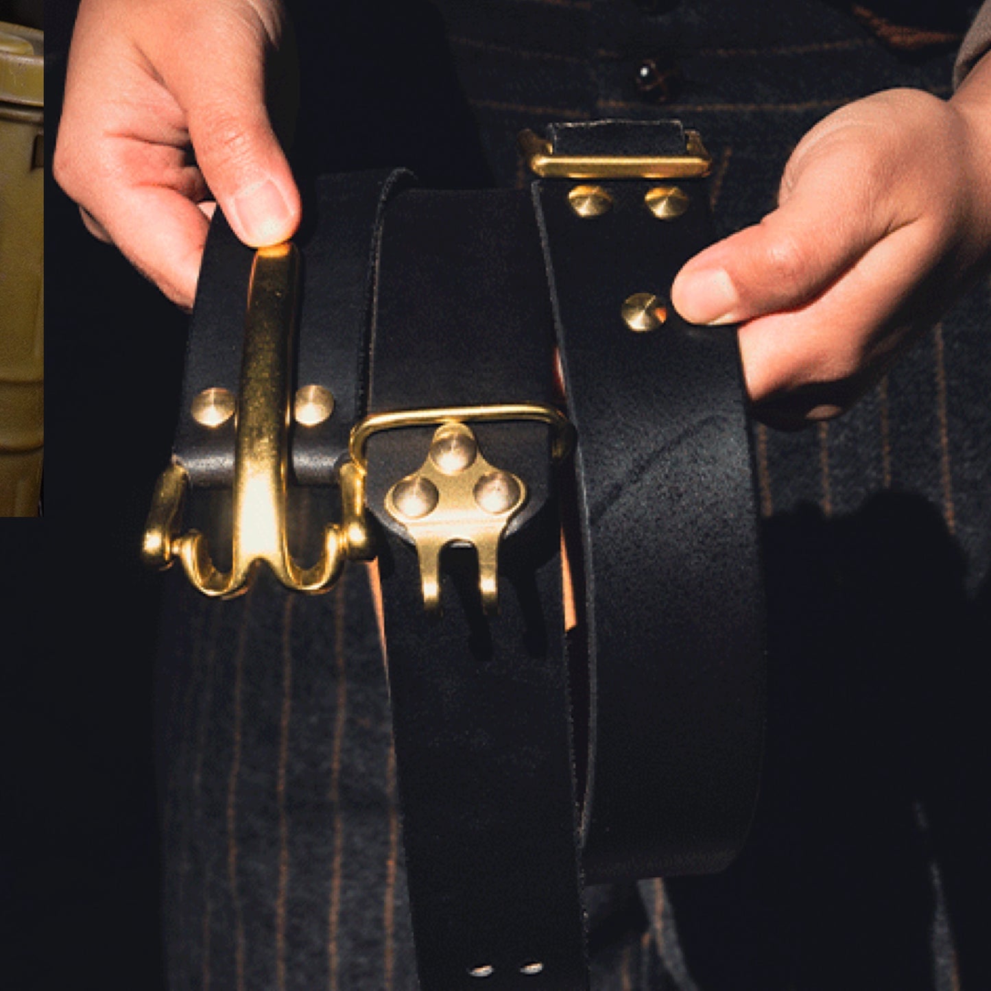 Handmade Littleton Cavalry Leather Belt for Men | American Vintage Brass Buckle